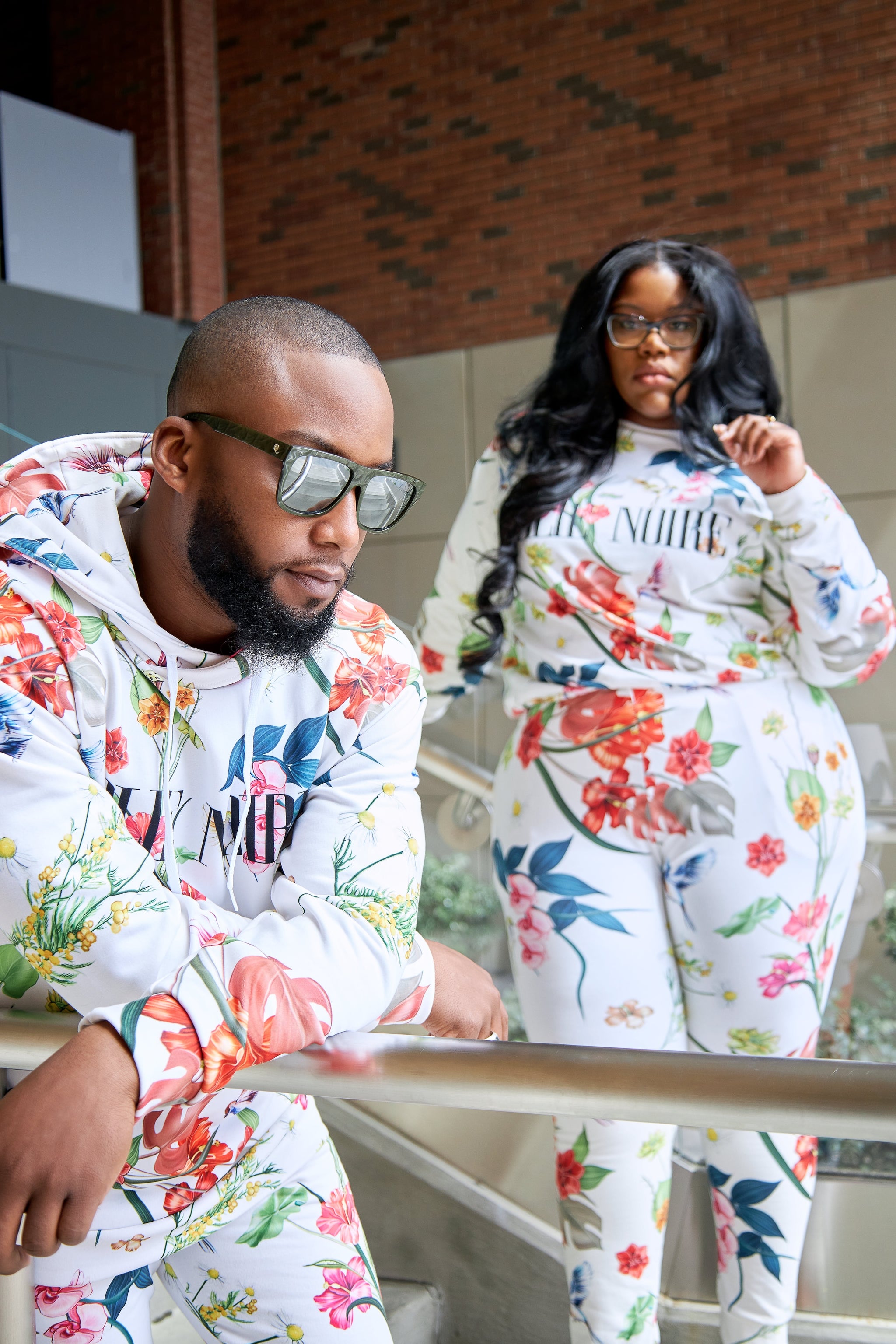 Noire Floral Hoodie- White