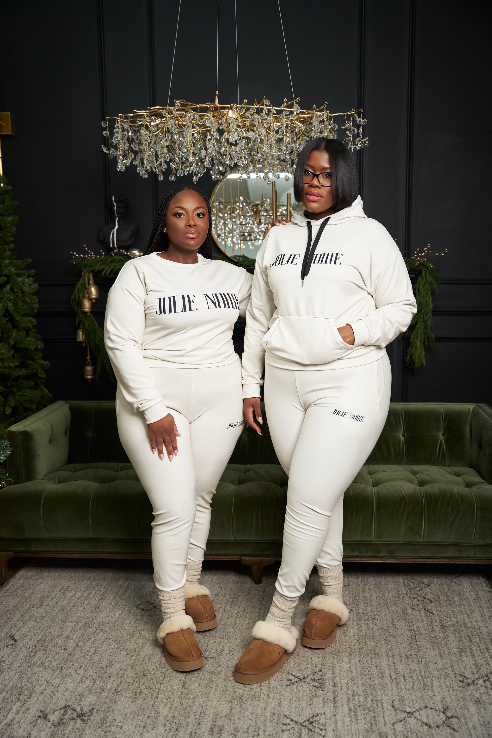 Jolie Noire Premium Hoodie- Stone