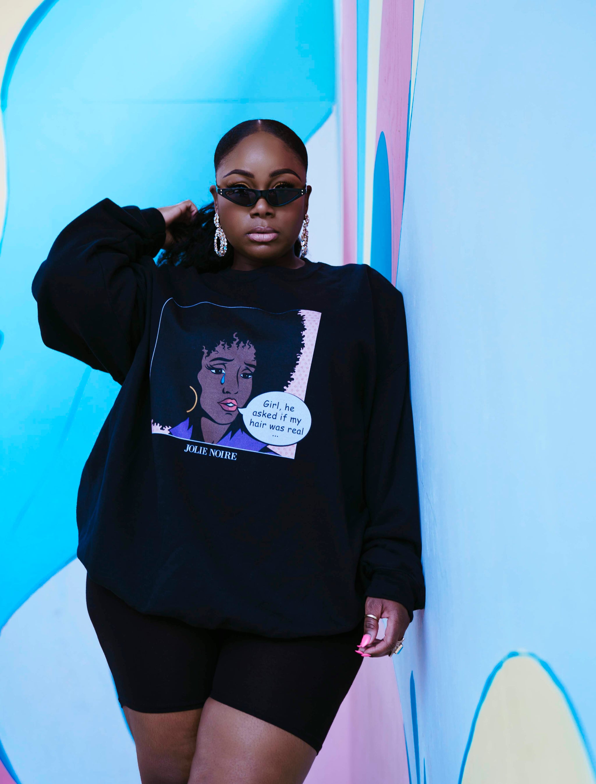 NOIRE x JOLIE NOIRE- Girl With Tear Sweatshirt