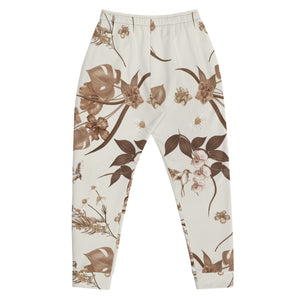 Premium Floral Joggers- Stone