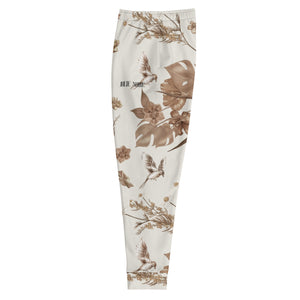 Premium Floral Joggers- Stone