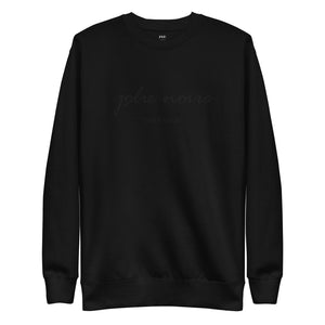 Luxe Embroidered Sweatshirt- Black