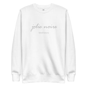 Luxe Embroidered Sweatshirt- White