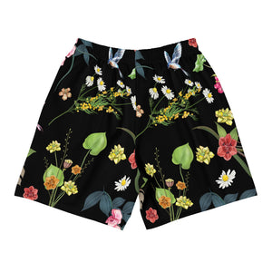 Premium Floral Unisex Shorts- Black