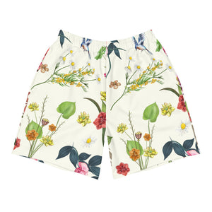 Premium Floral Unisex Shorts- White