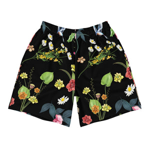 Premium Floral Unisex Shorts- Black