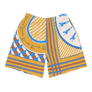 Scarf Print Premium Unisex Shorts- Marigold