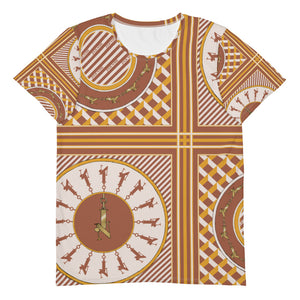 Scarf Print Premium T-shirt- Rust