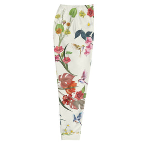 Floral Joggers- Ivory