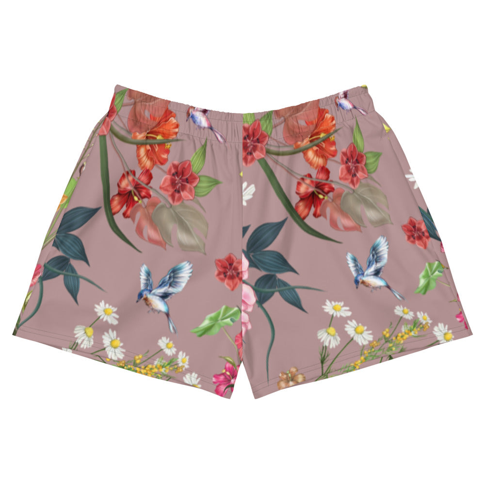 pink floral shorts