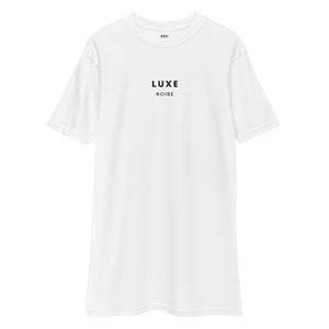 Black Luxury Long T-shirt- White