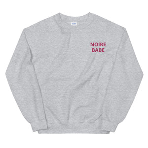 NOIRE BABE EMBROIDERED SWEATSHIRT- Gray