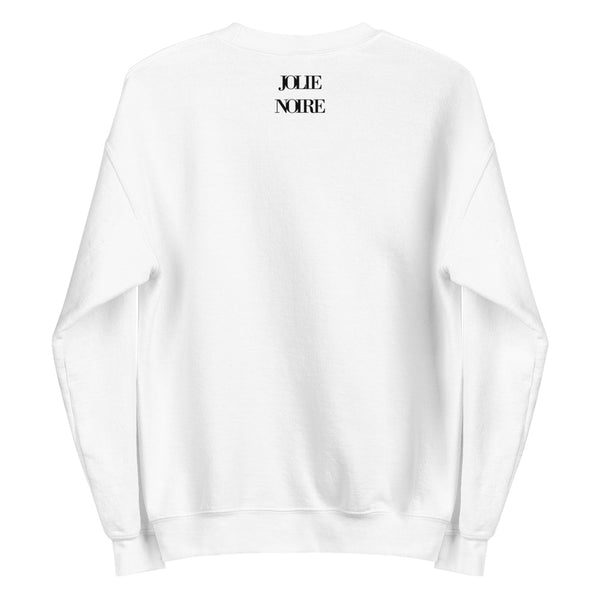 Black Beauty Sweatshirt- White - Jolie Noire